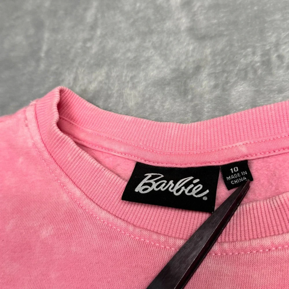 Kids Barbie Pink Tie‎ Dye Glitter Sweatshirt 10